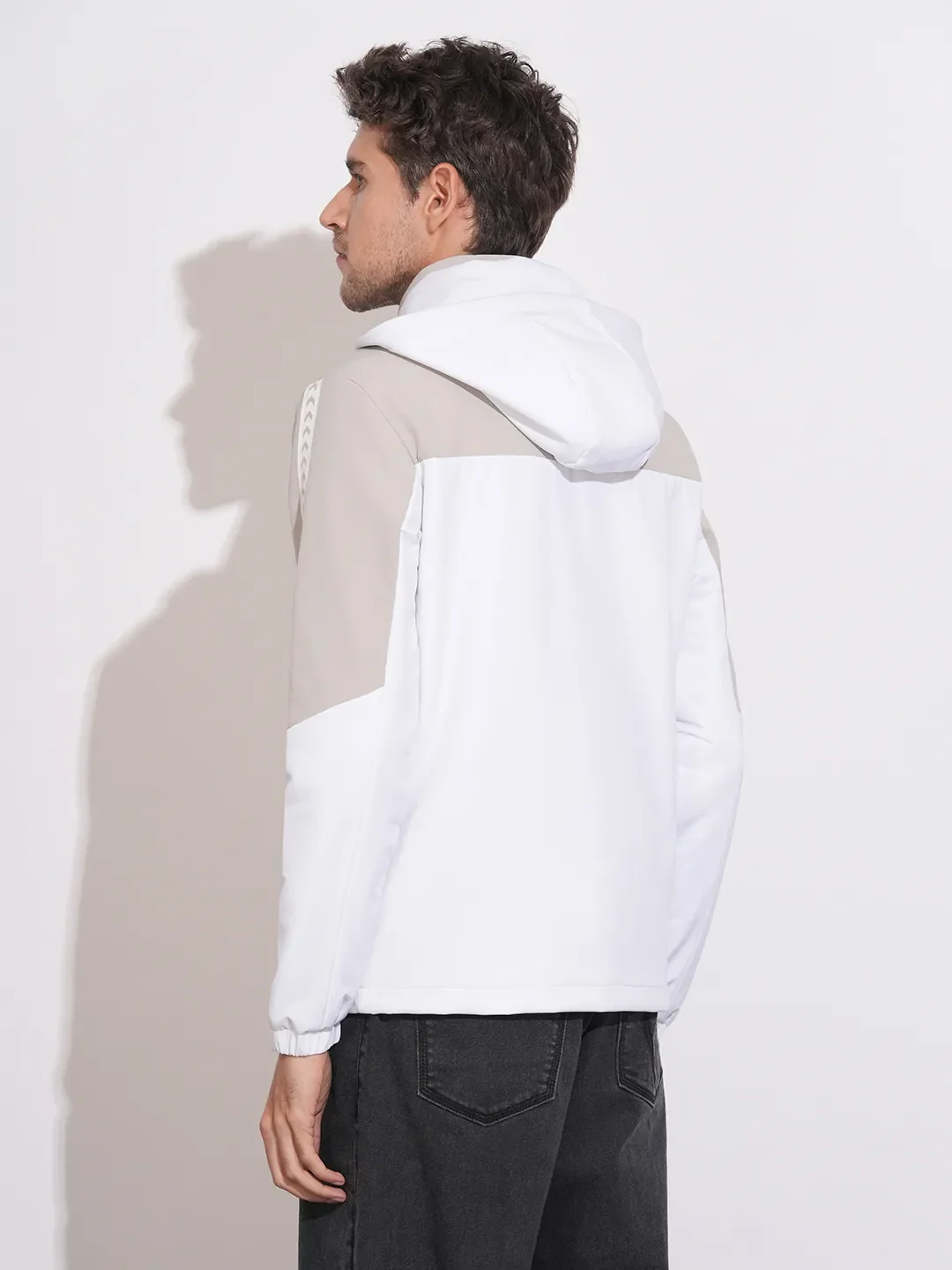 Grey Regular Fit Long Sleeves Polyester Men's Jacket by Being Human Clothing - Image 3