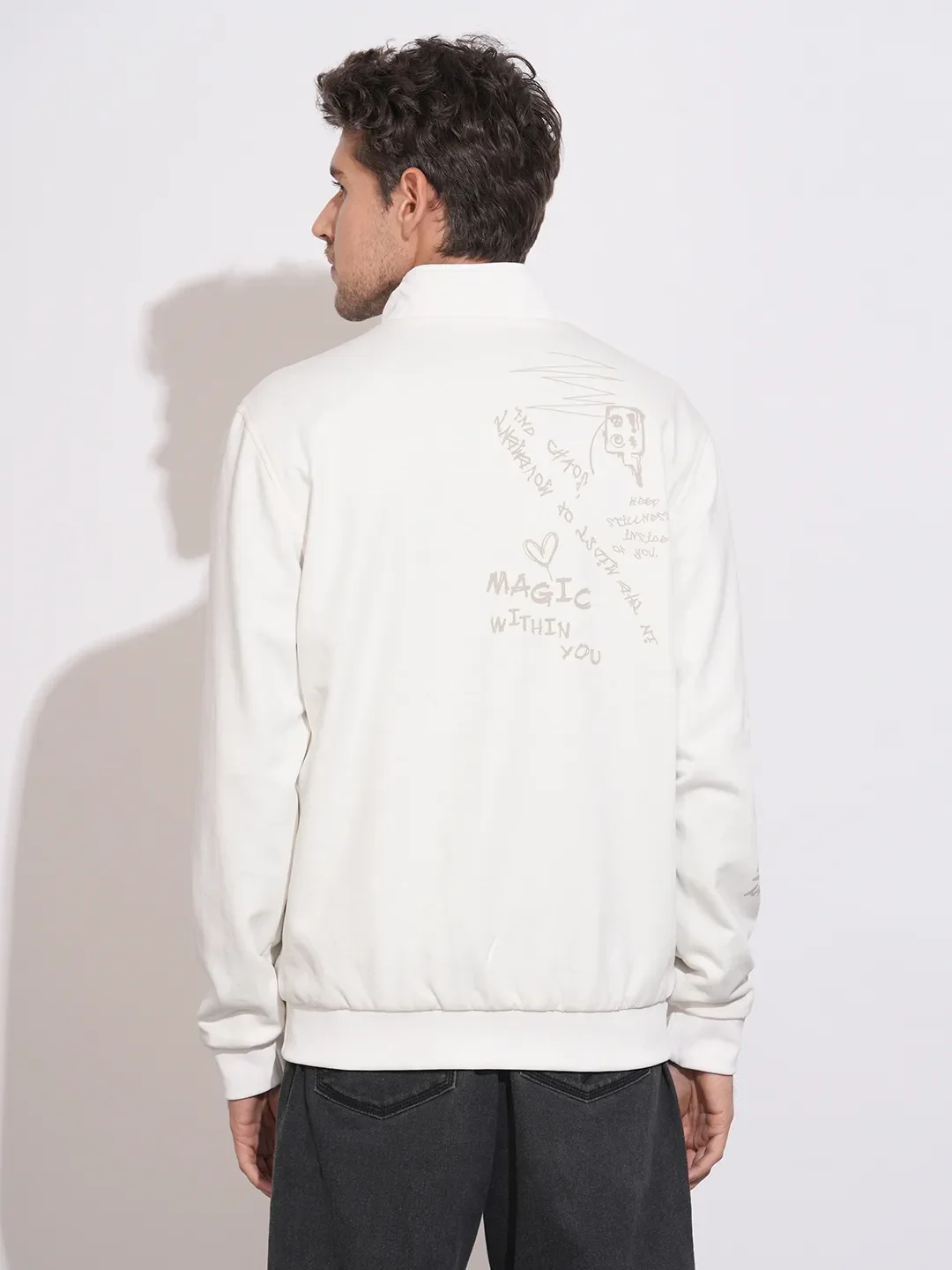 Grey Regular Fit Long Sleeves Polyester Men's Jacket by Being Human Clothing - Image 8