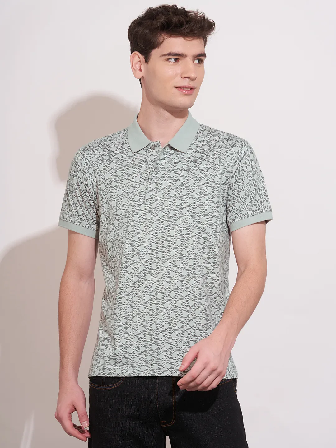 Grey Regular Fit Men's Polo T-Shirt by Being Human Clothing