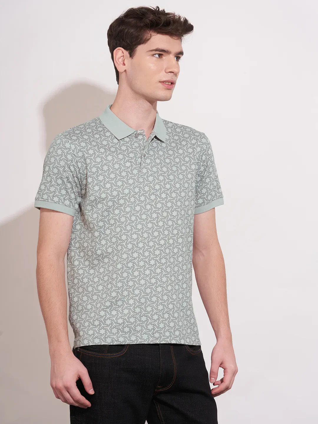 Grey Regular Fit Men's Polo T-Shirt by Being Human Clothing - Image 2