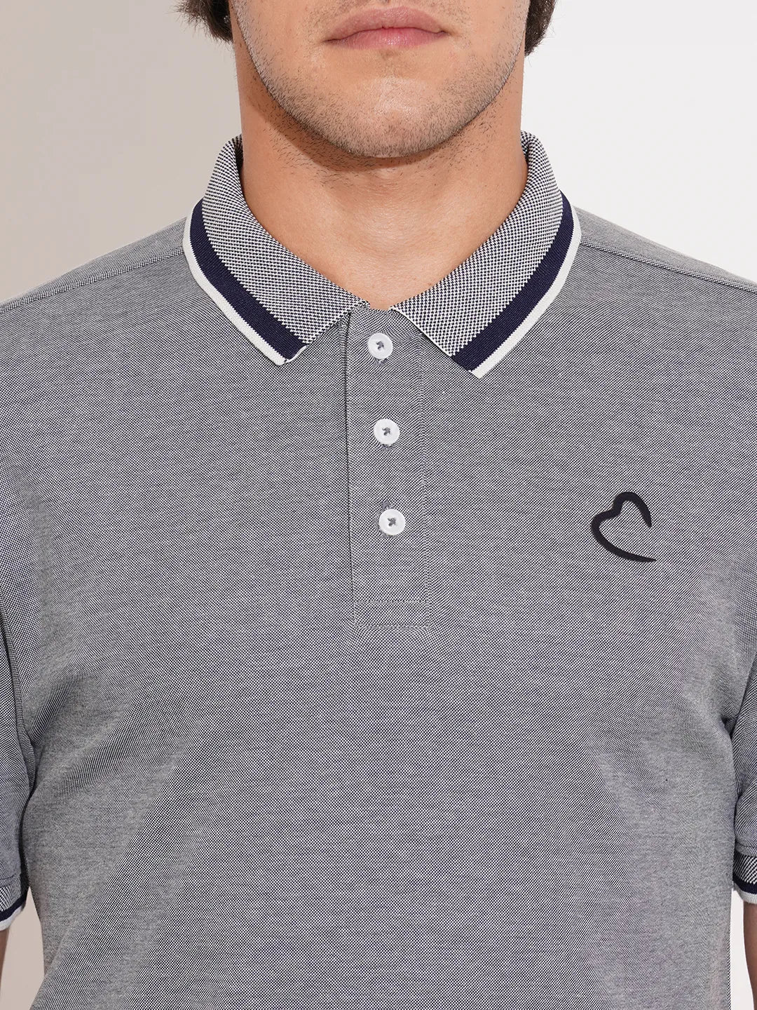 Blue Regular Fit Men's Polo T-Shirt by Being Human Clothing - Image 5