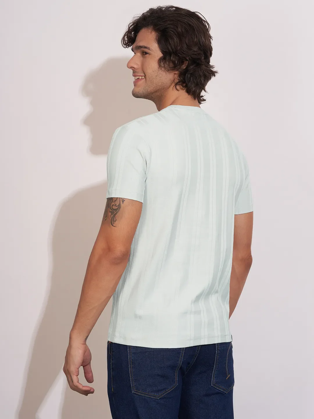 Grey Moderno Fit Men's Short Sleeves T-Shirt by Being Human Clothing - Image 3