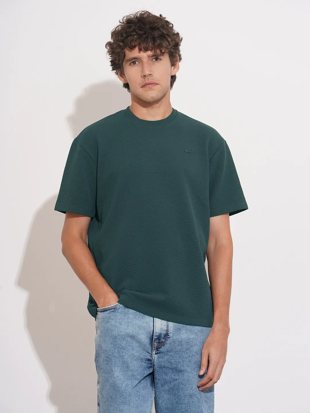 Grey Easy Fit Men's Short Sleeves T-Shirt by Being Human Clothing