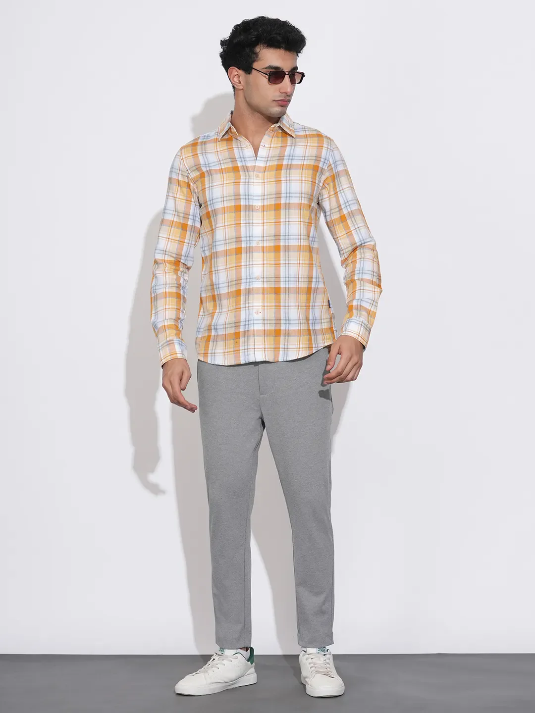 Grey Slim Fit Chinos For Men By Being Human Clothing - Image 4