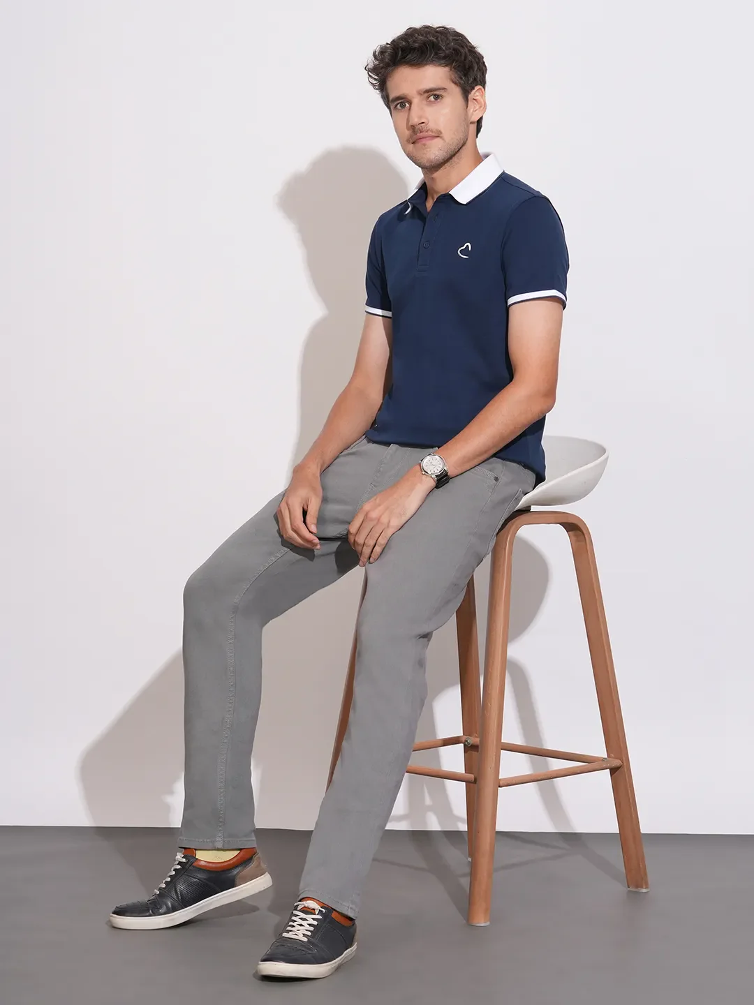 Grey Slim Fit Denims For Men By Being Human Clothing - Image 4