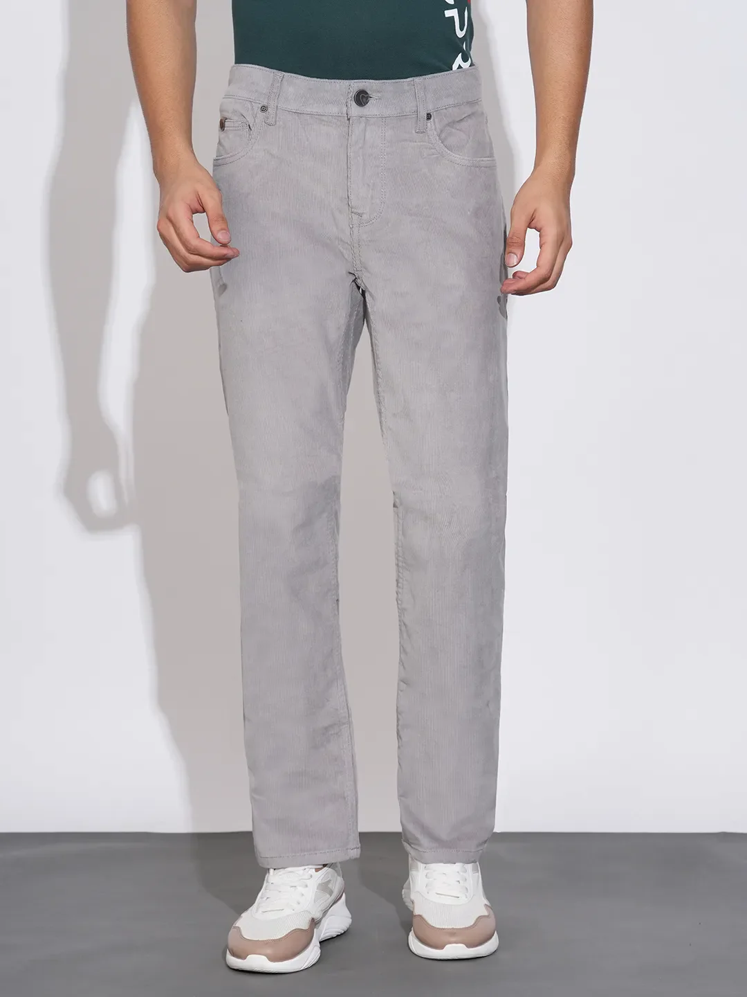 Grey Straight Fit Denims For Men By Being Human Clothing