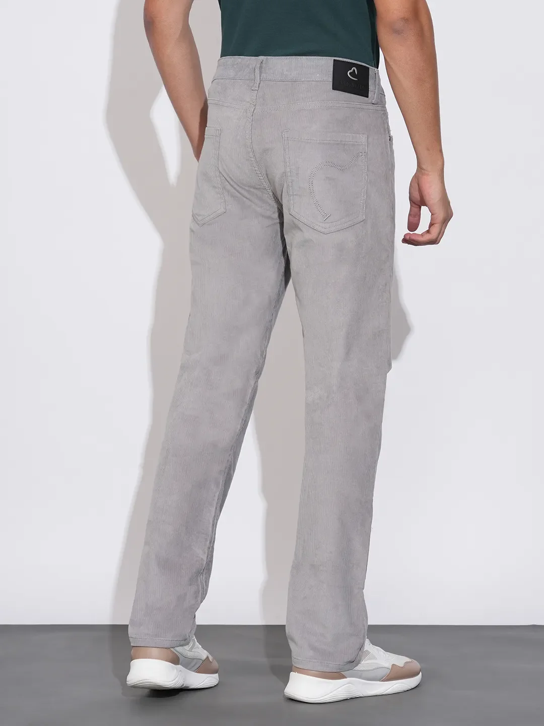 Grey Straight Fit Denims For Men By Being Human Clothing - Image 3