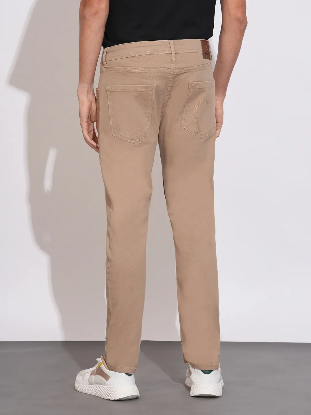 Khaki Slim Fit Denims For Men By Being Human Clothing - Image 3