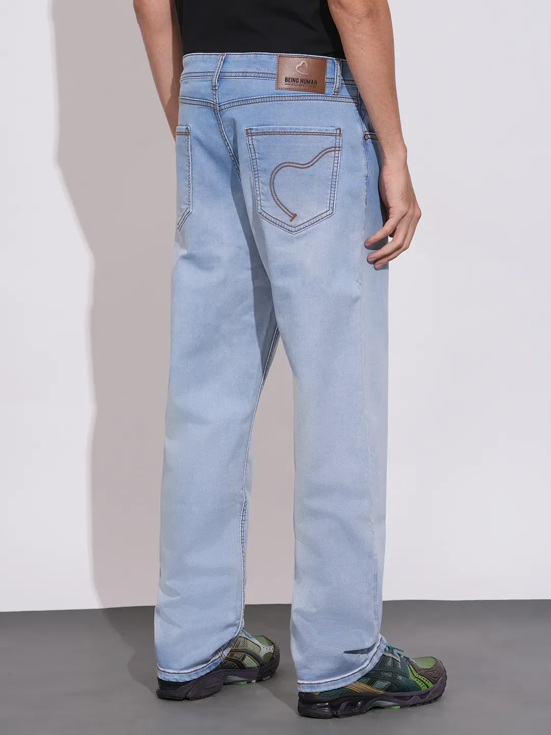 Light Blue Skinny Fit Denims For Men By Being Human Clothing - Image 3