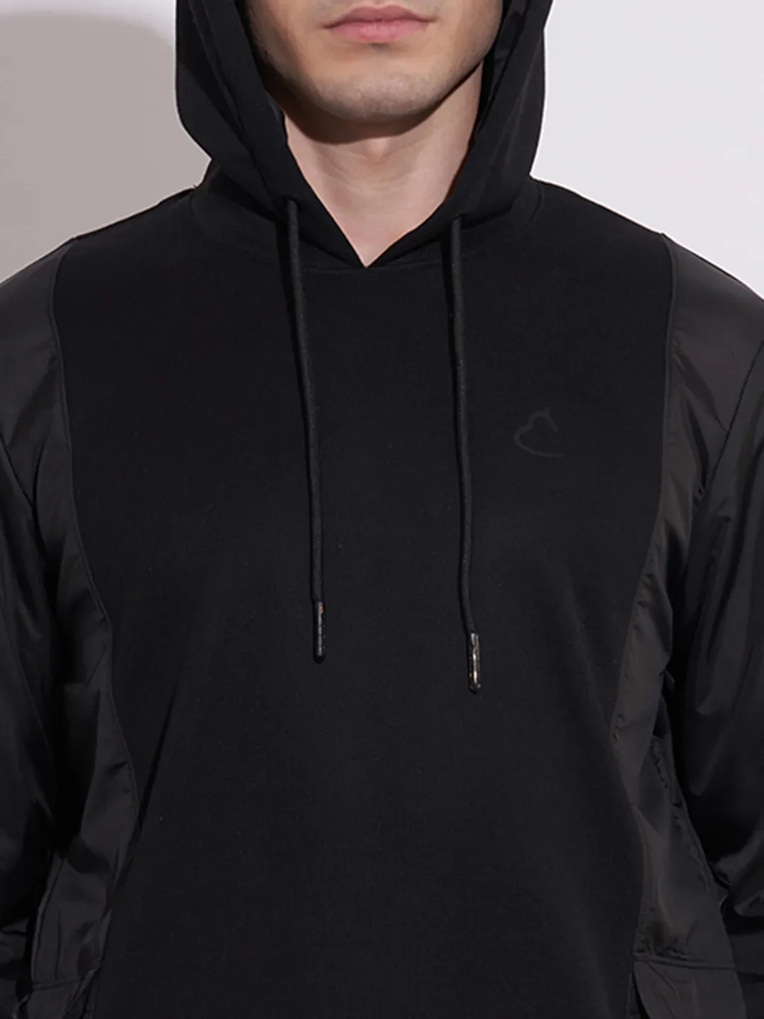 Black Regular Fit Long Sleeves Men's Hoodie by Being Human Clothing - Image 5