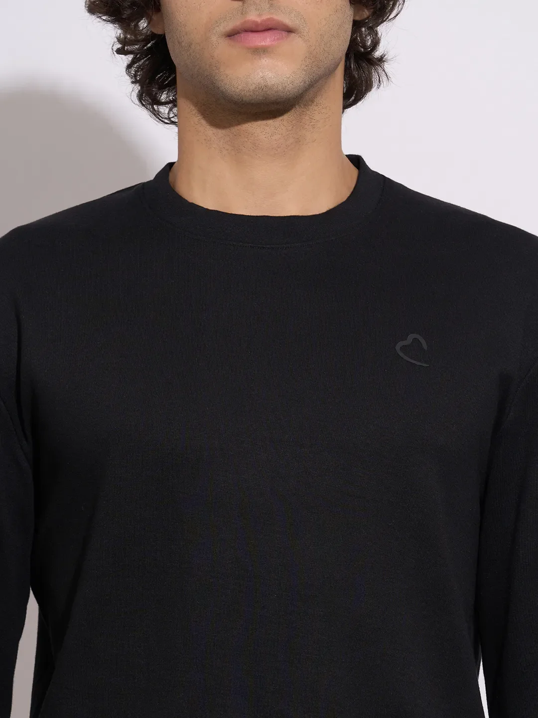 Black Easy Fit Men's Long Sleeves T-Shirt by Being Human Clothing - Image 5