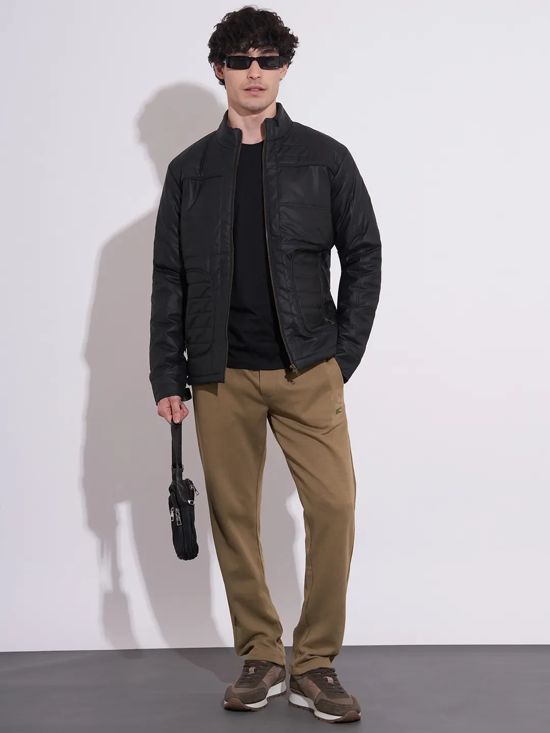 Black Regular Fit Long Sleeves Polyester Men's Jacket by Being Human Clothing - Image 4
