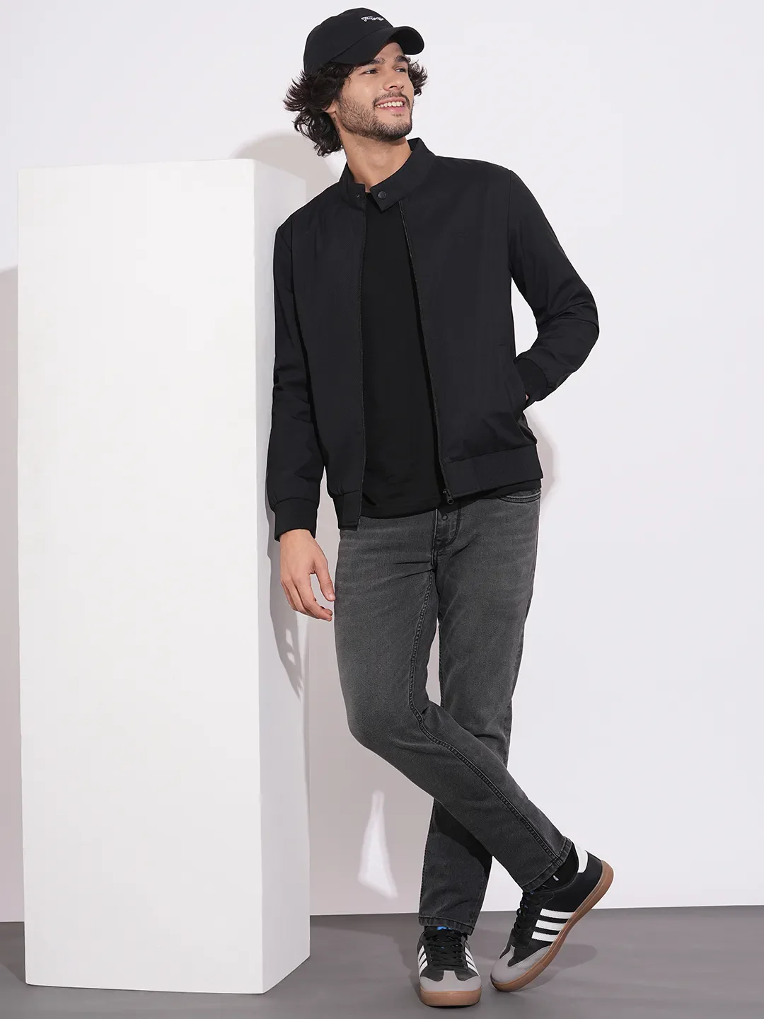 Black Regular Fit Long Sleeves Polyester Men's Jacket by Being Human Clothing - Image 4