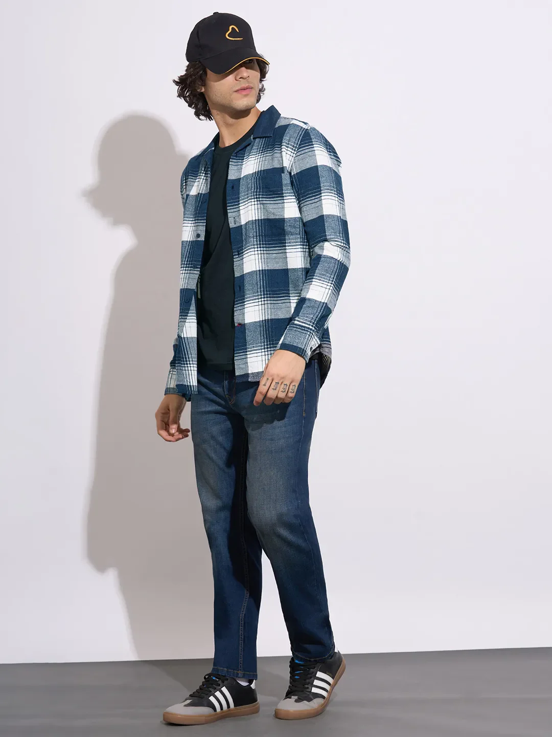 Blue Regular Fit Regular Collar Men's Shirt by Being Human Clothing - Image 4