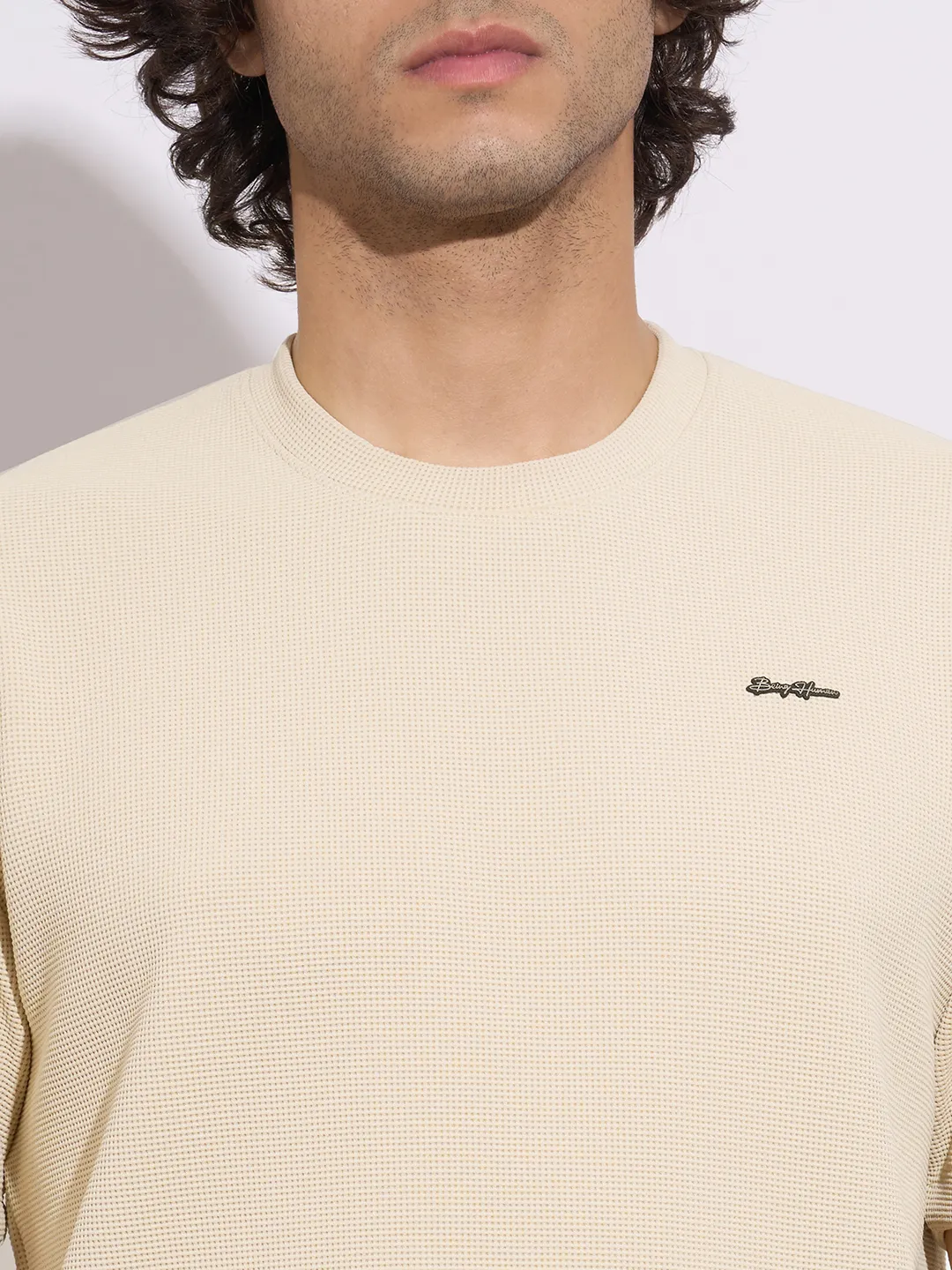 Chalk Easy Fit Round Neck Men's T-Shirt by Being Human Clothing - Image 5
