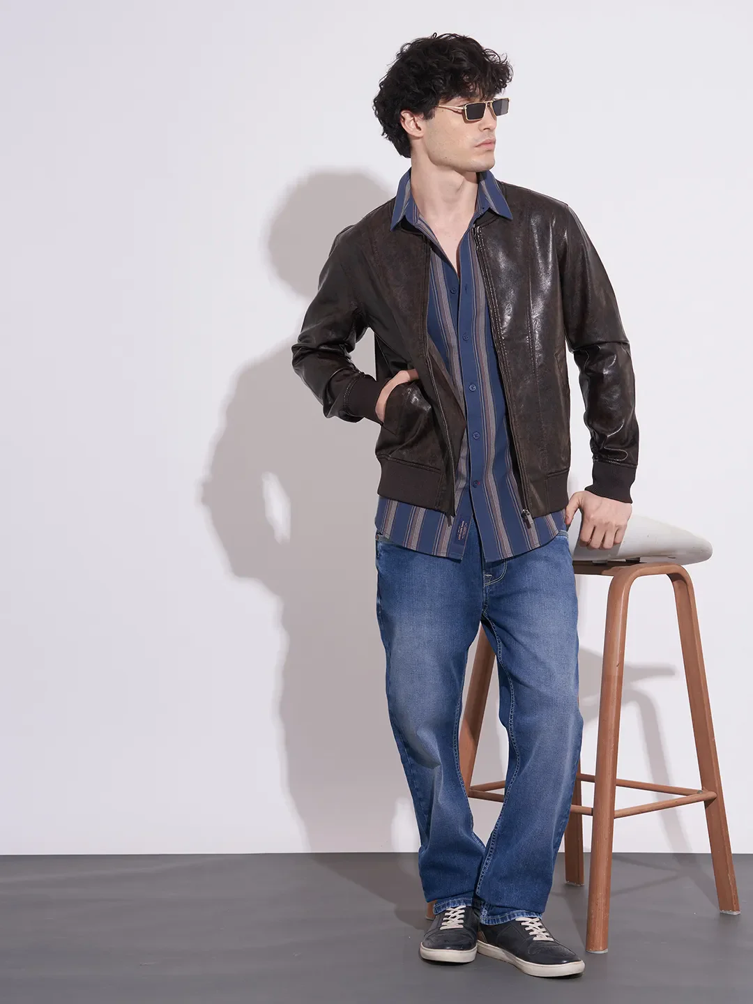 Wine Regular Fit Men's Jacket by Being Human Clothing - Image 4