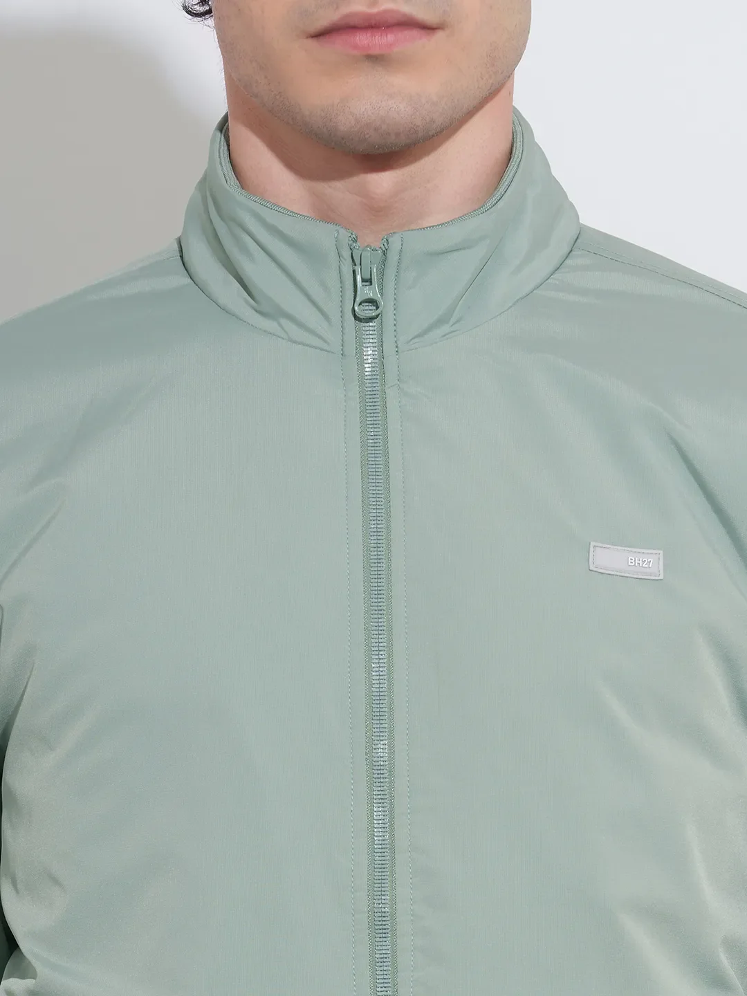 Green Regular Fit Long Sleeves Polyester Men's Jacket by Being Human Clothing - Image 5