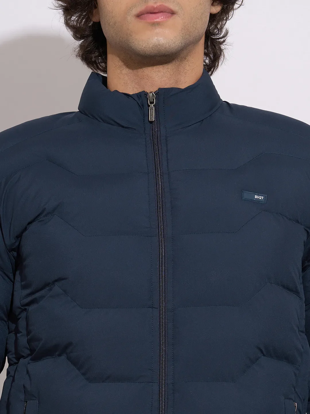 Blue Regular Fit Long Sleeves Polyester Men's Jacket by Being Human Clothing - Image 5