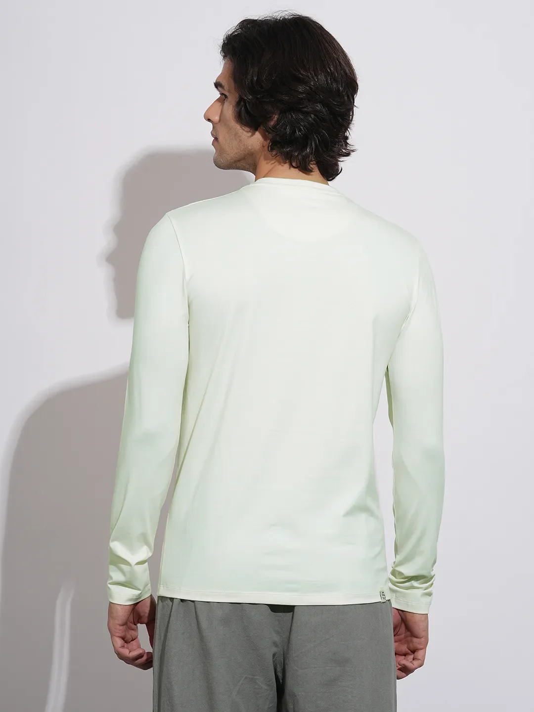 Ecru Moderno Fit Round Neck Men's T-Shirt by Being Human Clothing - Image 3