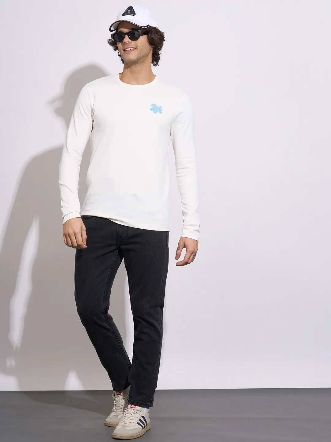 Ecru Regular Fit Round Neck Men's T-Shirt by Being Human Clothing - Image 4