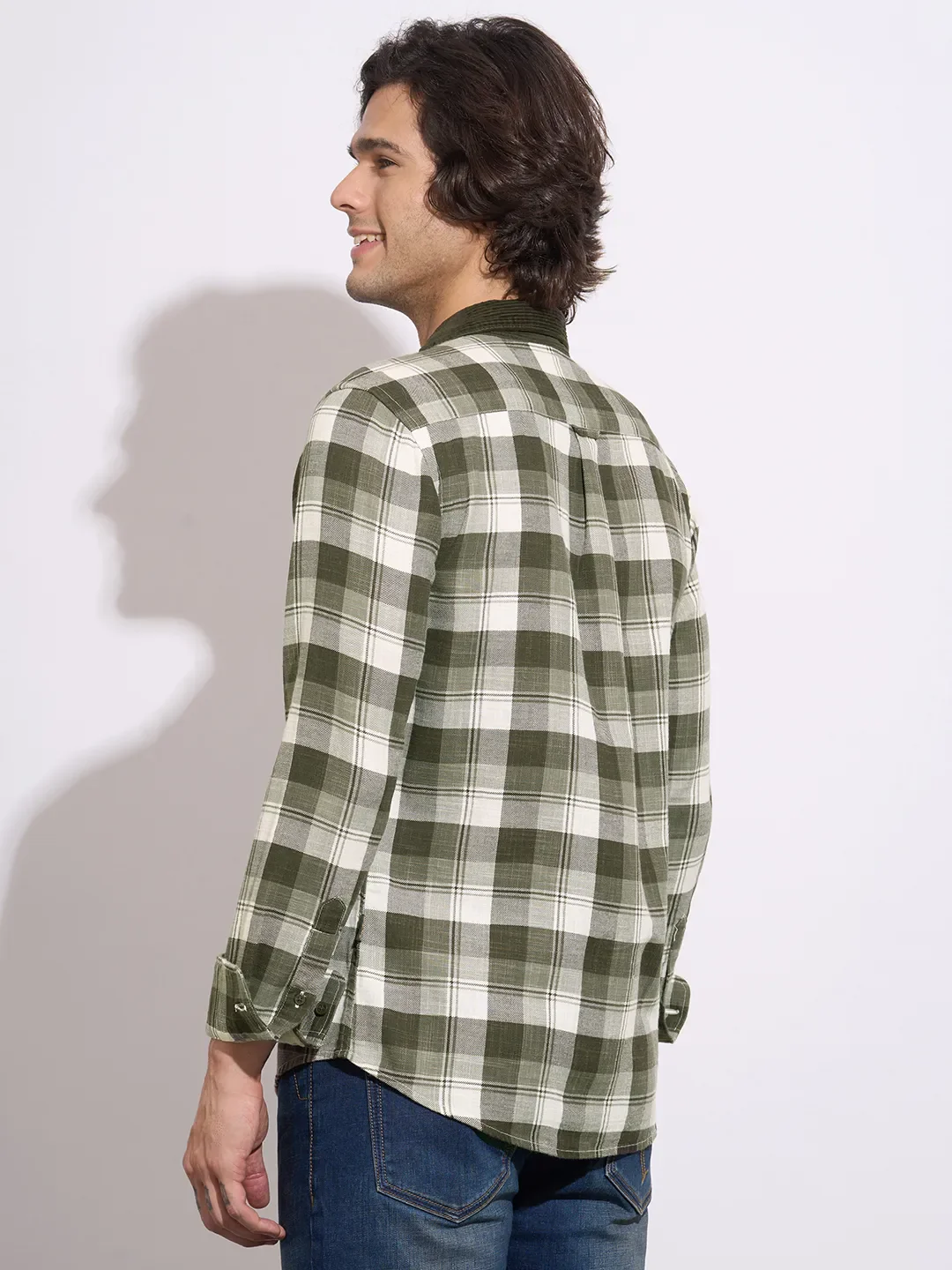 Brown Regular Fit Regular Collar Men's Shirt by Being Human Clothing - Image 3