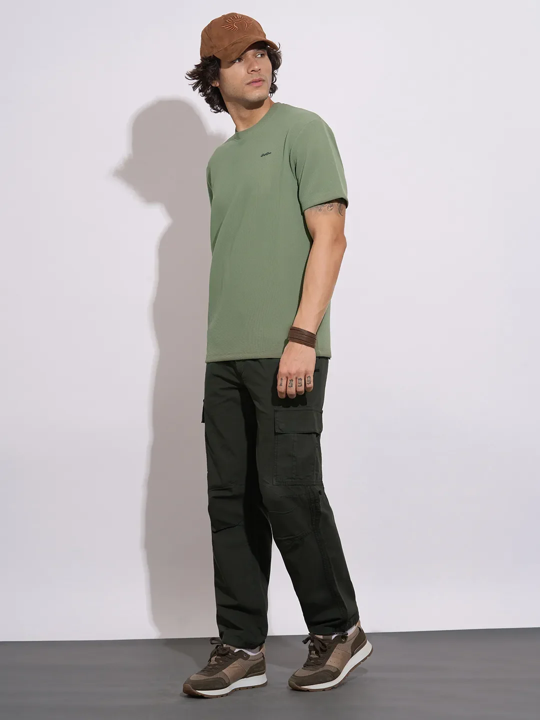 Olive Easy Fit Men's Short Sleeves T-Shirt by Being Human Clothing - Image 4