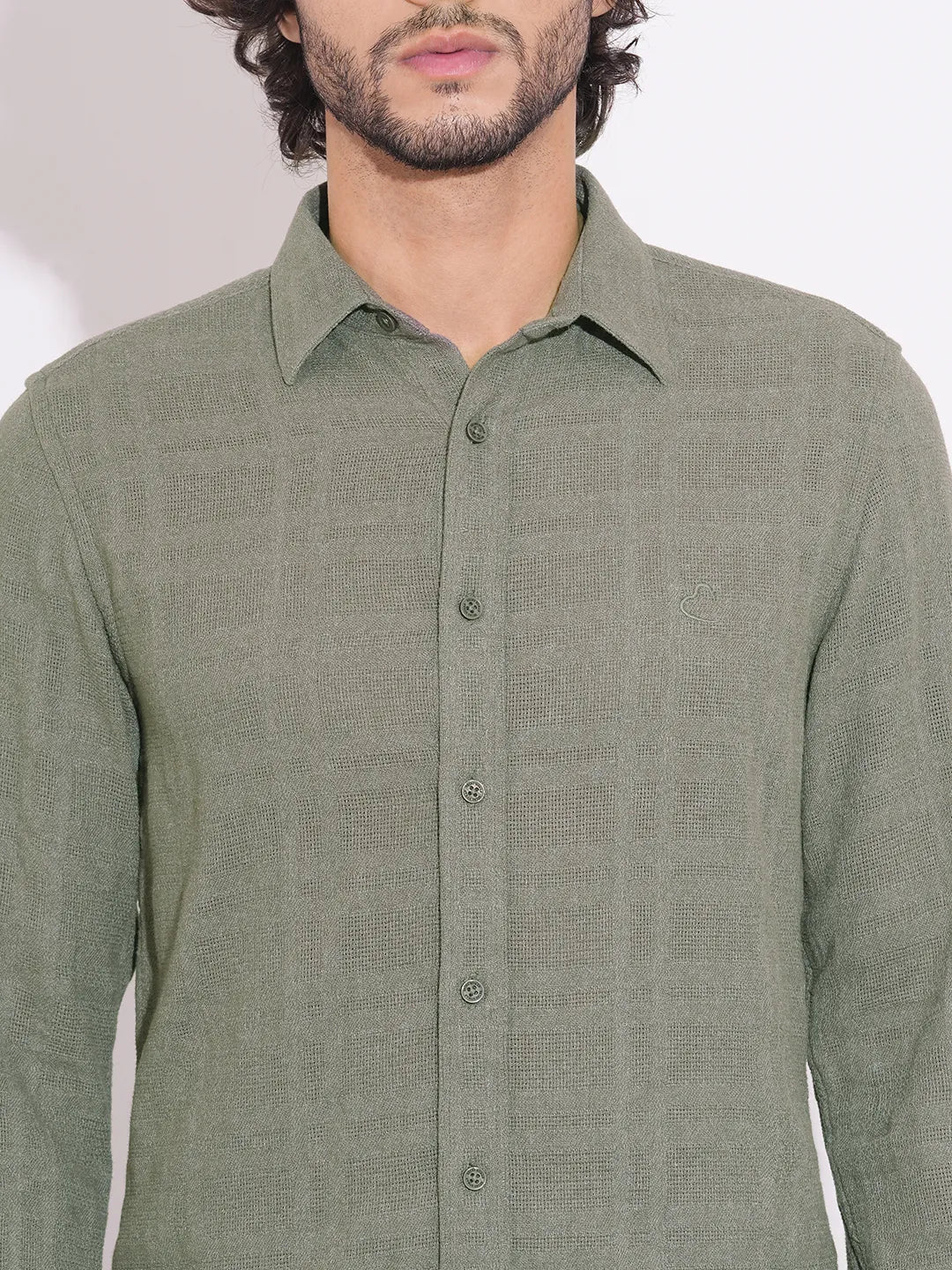 Brown Regular Fit Regular Collar Men's Shirt by Being Human Clothing - Image 5