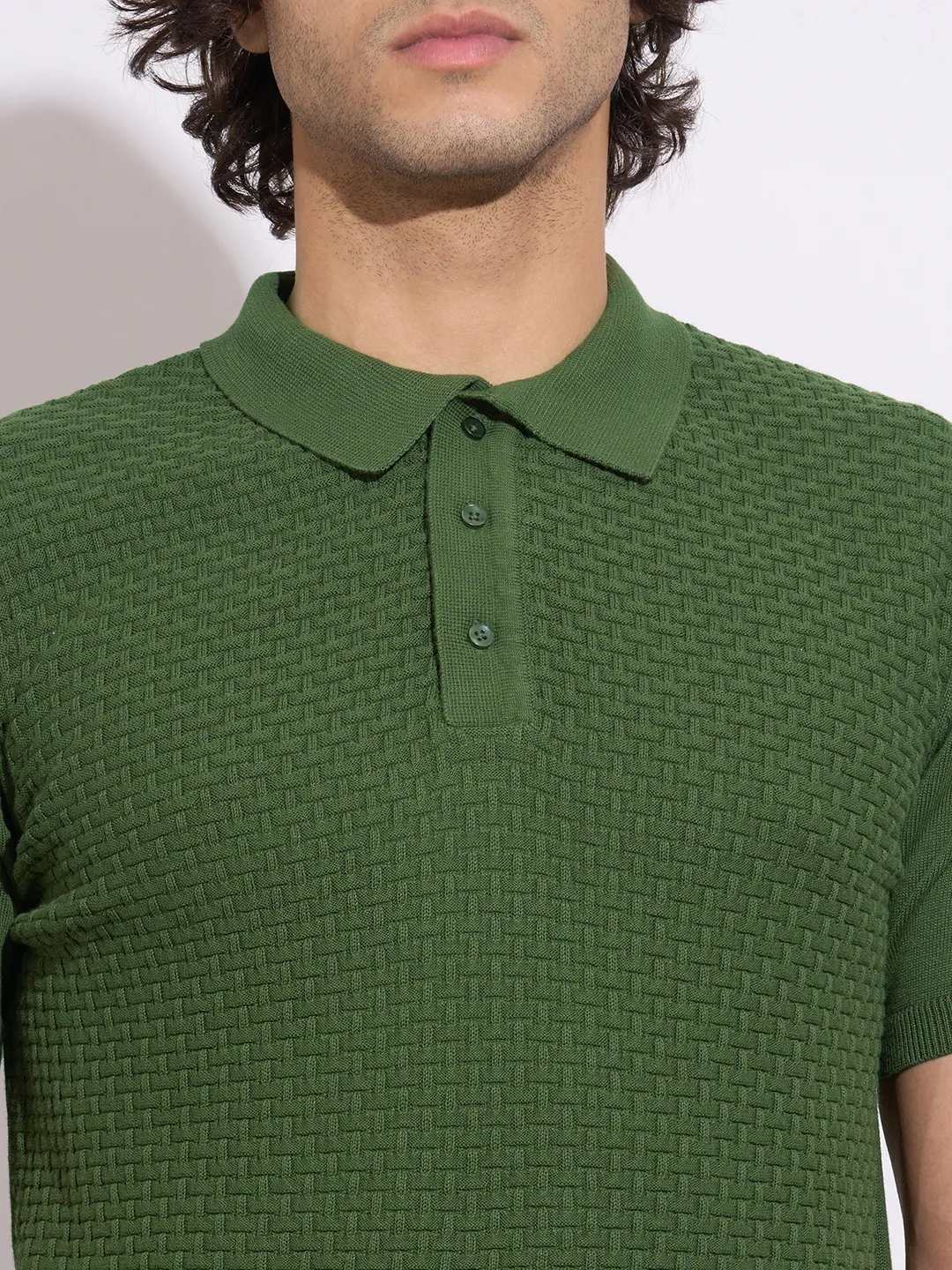 Olive Regular Fit Men's Polo T-Shirt by Being Human Clothing - Image 5