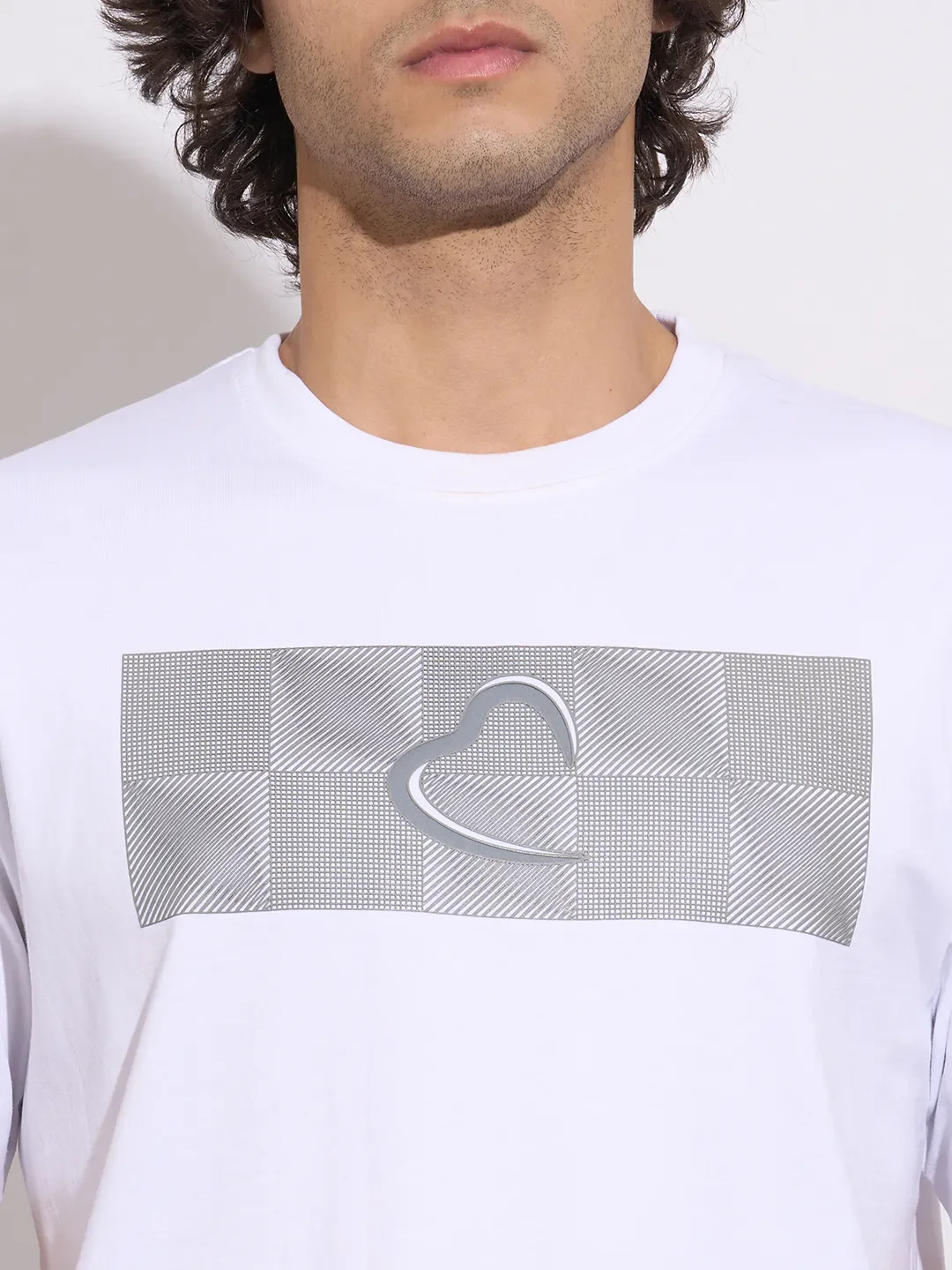 White Easy Fit Round Neck Men's T-Shirt by Being Human Clothing - Image 5