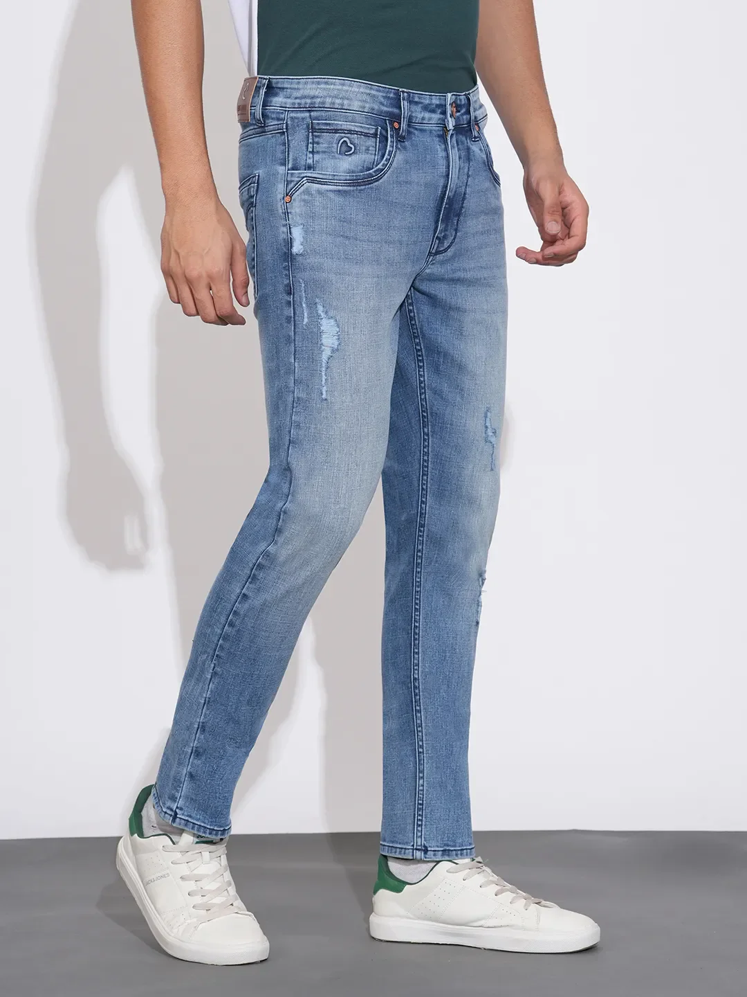 Blue Slim Fit Denims For Men By Being Human Clothing - Image 2