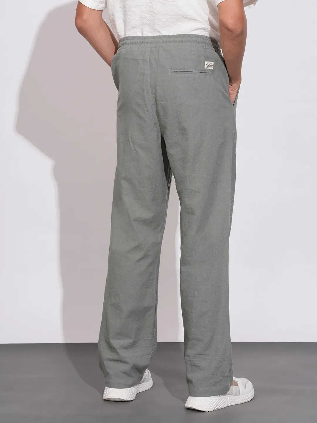 Mint Regular Fit Cargos for Men By Being Human Clothing - Image 3