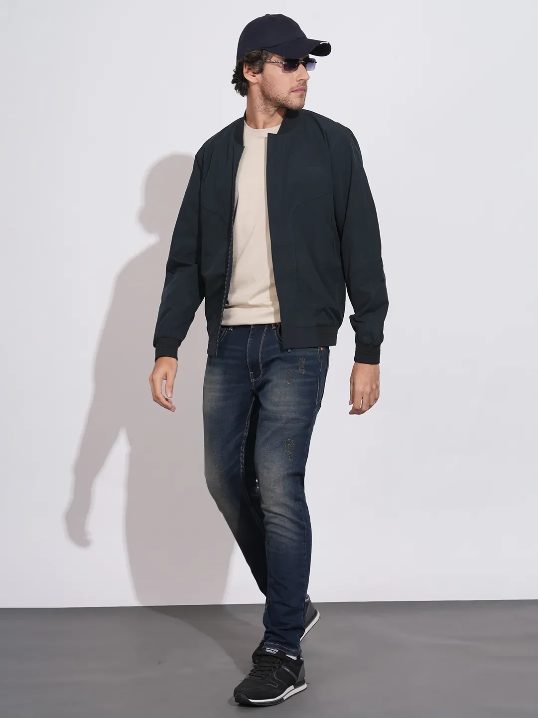 Blue Regular Fit Long Sleeves Polyester Men's Jacket by Being Human Clothing - Image 4