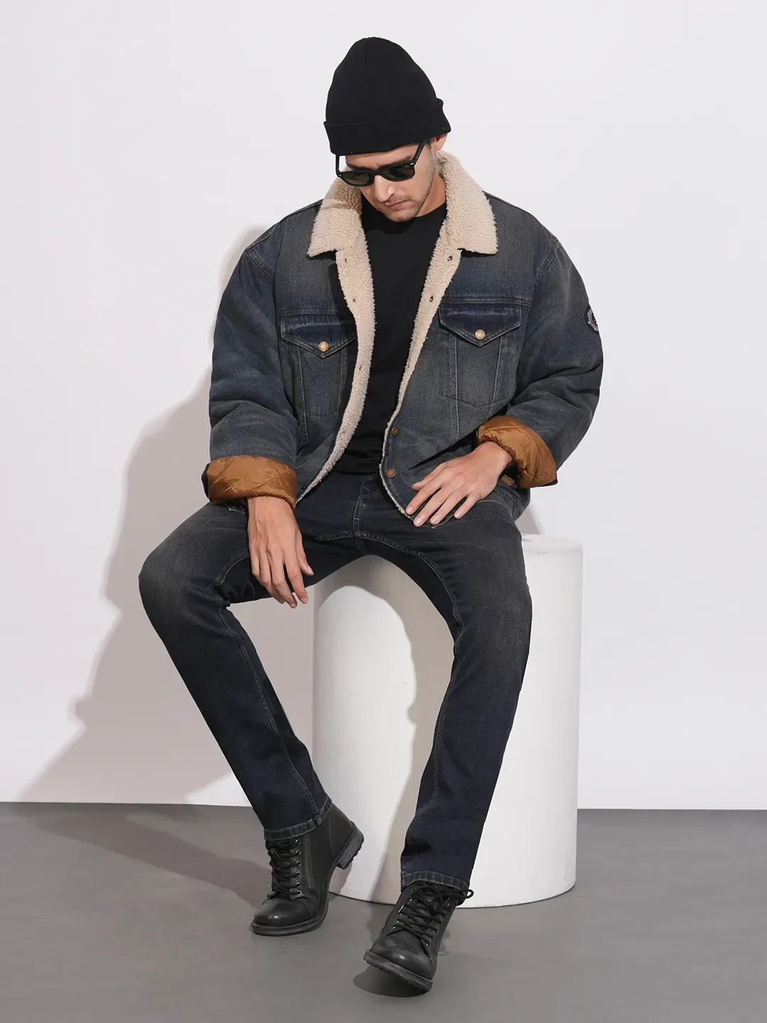 Blue Regular Fit Long Sleeves Polyester Men's Jacket by Being Human Clothing - Image 4