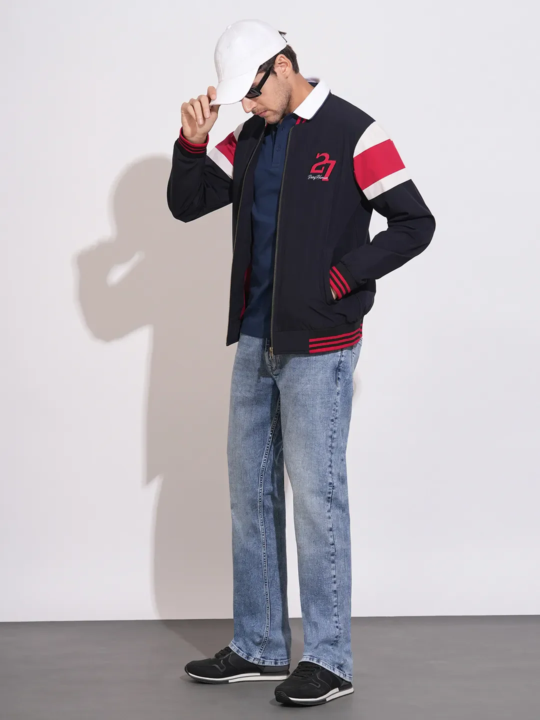 Blue Regular Fit Long Sleeves Polyester Men's Jacket by Being Human Clothing - Image 4
