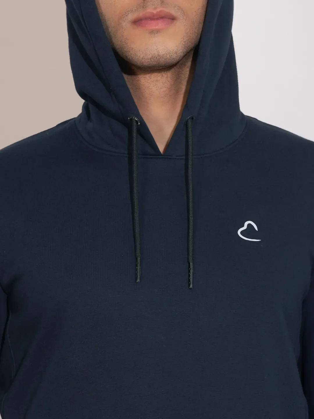 Navy Regular Fit Men's Hoodie by Being Human Clothing - Image 5