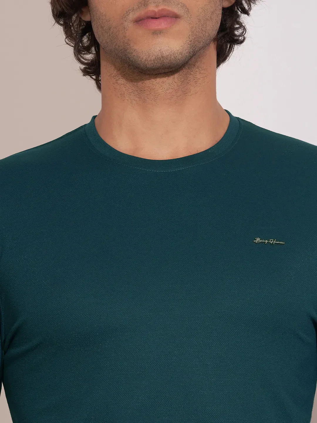 Navy Moderno Fit Round Neck Men's T-Shirt by Being Human Clothing - Image 5