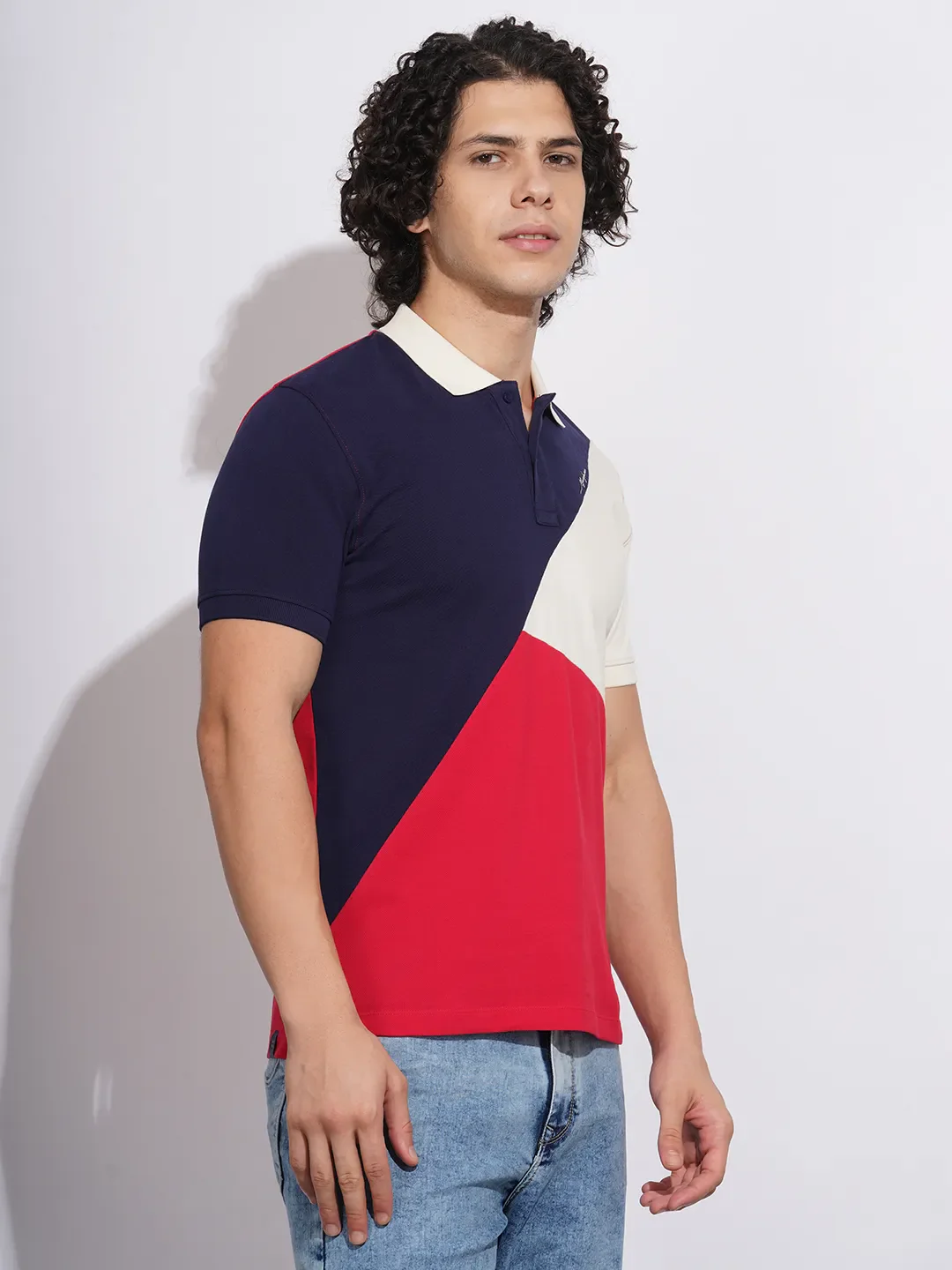 Red Regular Fit Men's Polo T-Shirt by Being Human Clothing - Image 2