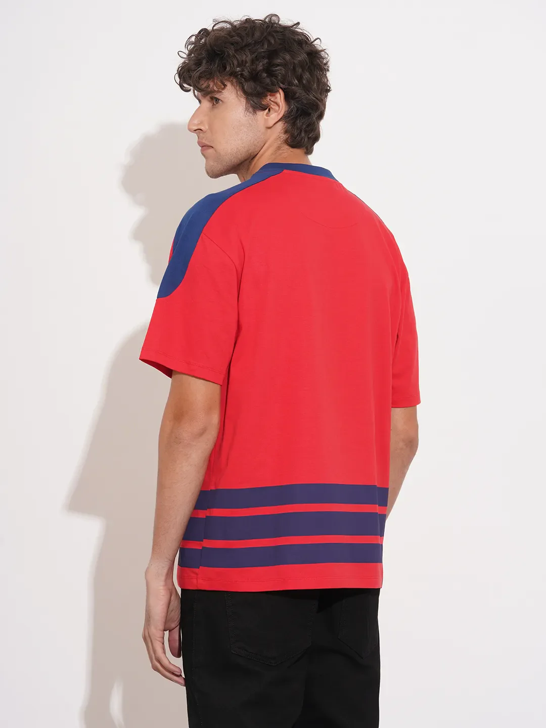Red Easy Fit Men's Short Sleeves T-Shirt by Being Human Clothing - Image 3