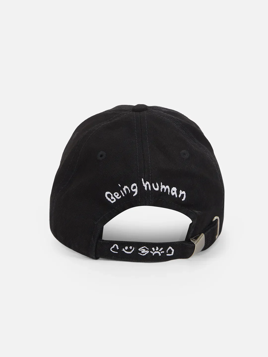 Black Cotton Unisex Cap by Being Human Clothing - Image 3