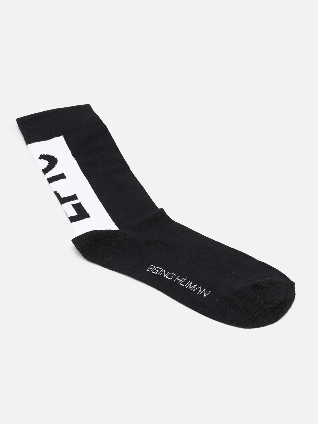 Black Cotton Blend Men's Socks by Being Human Clothing - Image 3