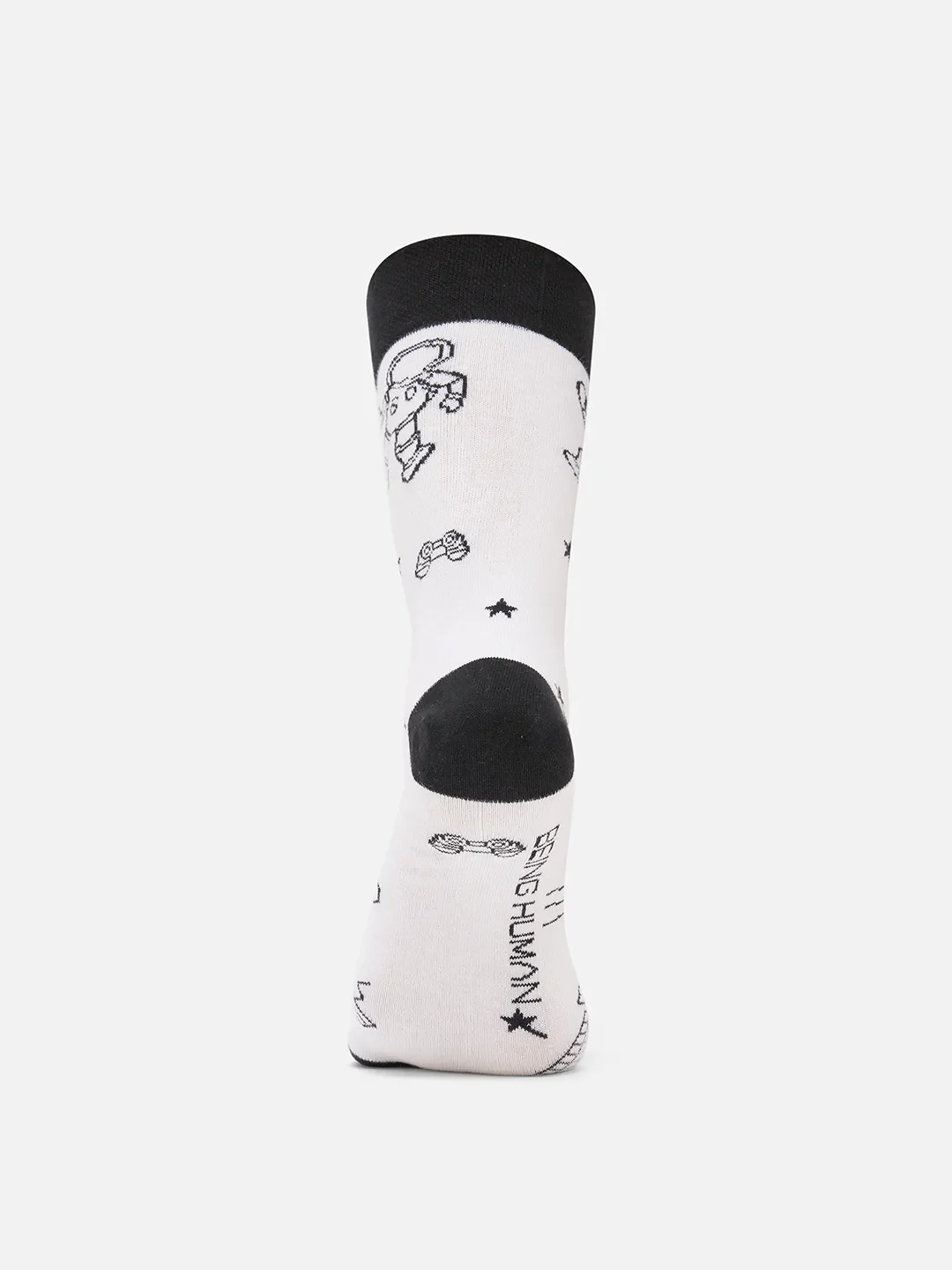 Black Cotton Blend Men's Socks by Being Human Clothing - Image 2