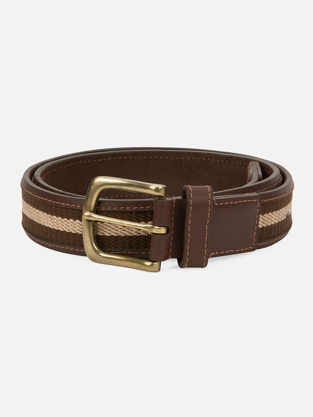 Brown Cotton Men's Belt By Being Human Clothing