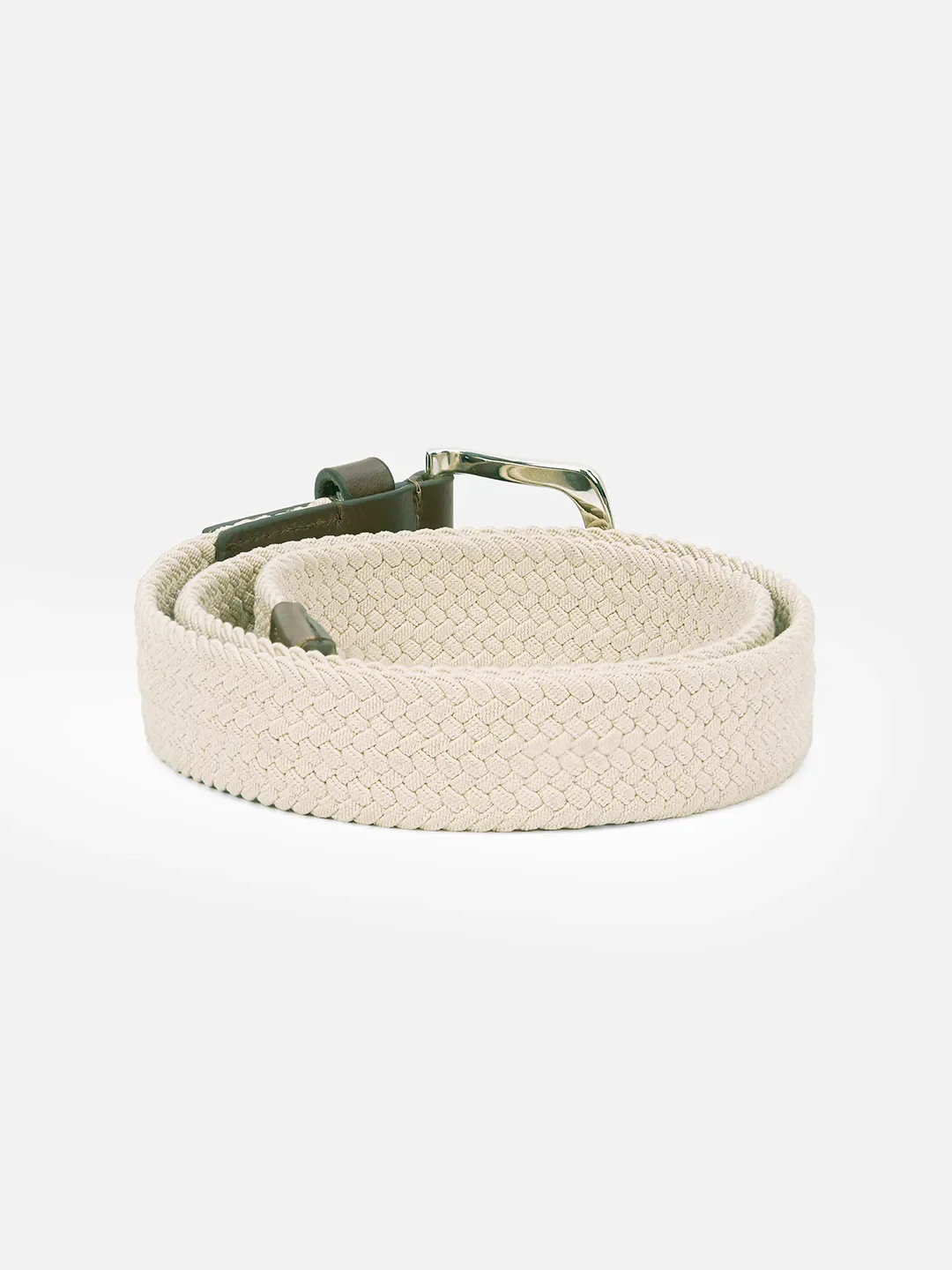 Ecru Polyester Blend Men's Belt By Being Human Clothing - Image 2