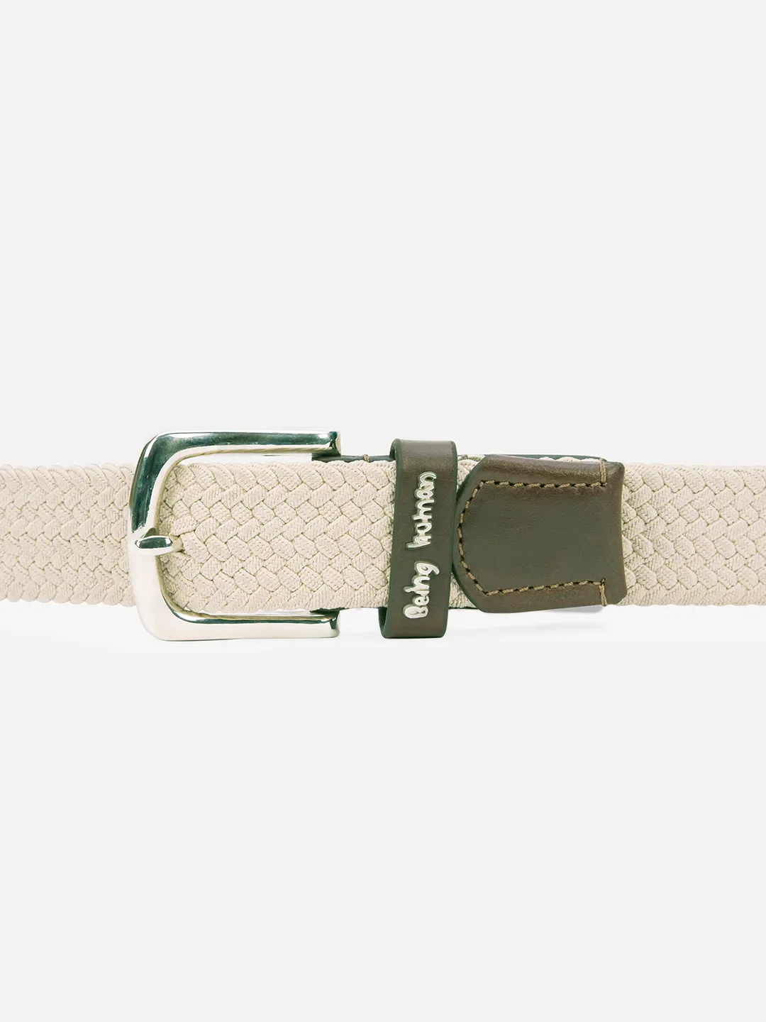 Ecru Polyester Blend Men's Belt By Being Human Clothing - Image 3