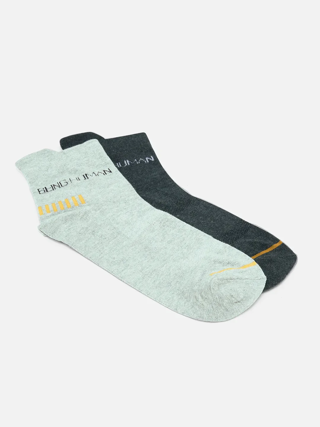 Grey Cotton Blend Men's Socks by Being Human Clothing - Image 3