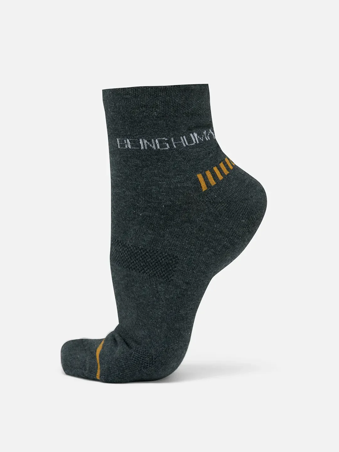 Grey Cotton Blend Men's Socks by Being Human Clothing - Image 4
