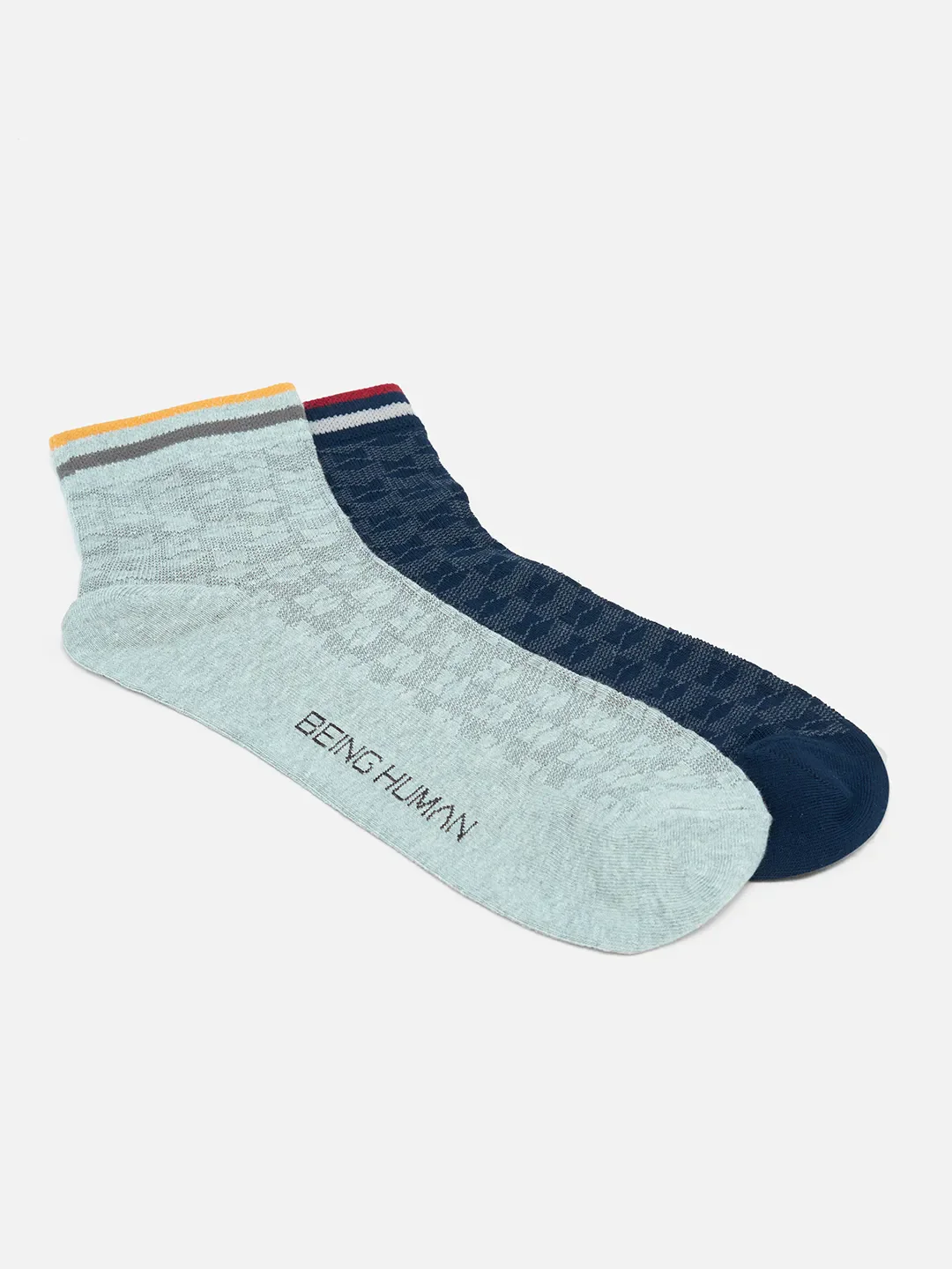 Blue Cotton Blend Men's Socks by Being Human Clothing - Image 3