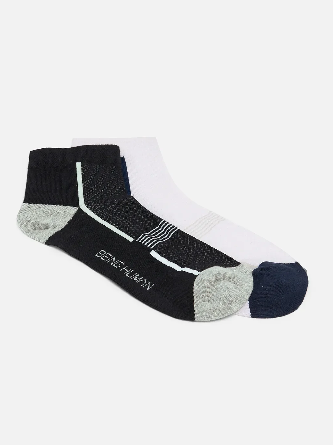 White Cotton Blend Men's Socks by Being Human Clothing - Image 3
