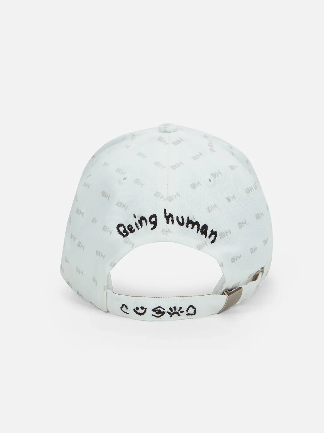 White Cotton Unisex Cap by Being Human Clothing - Image 3