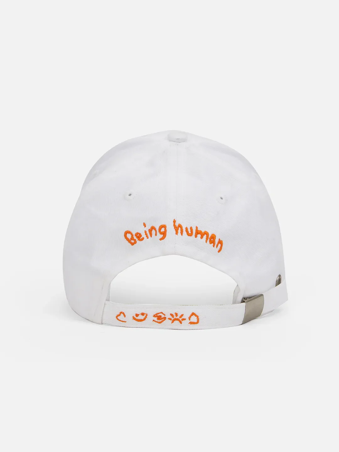 White Cotton Unisex Cap by Being Human Clothing - Image 3